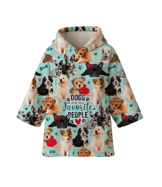 Brief Insanity Dogs Are My Favorite People Blanket Hoodie One Size