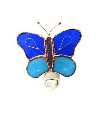 Gift Essentials Dark and Light Blue Butterfly Night Light