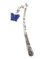 Jewellery by Deborah Young-Groves Silver-tone Metal Bookmark with Flowers & Butterfly Bead
