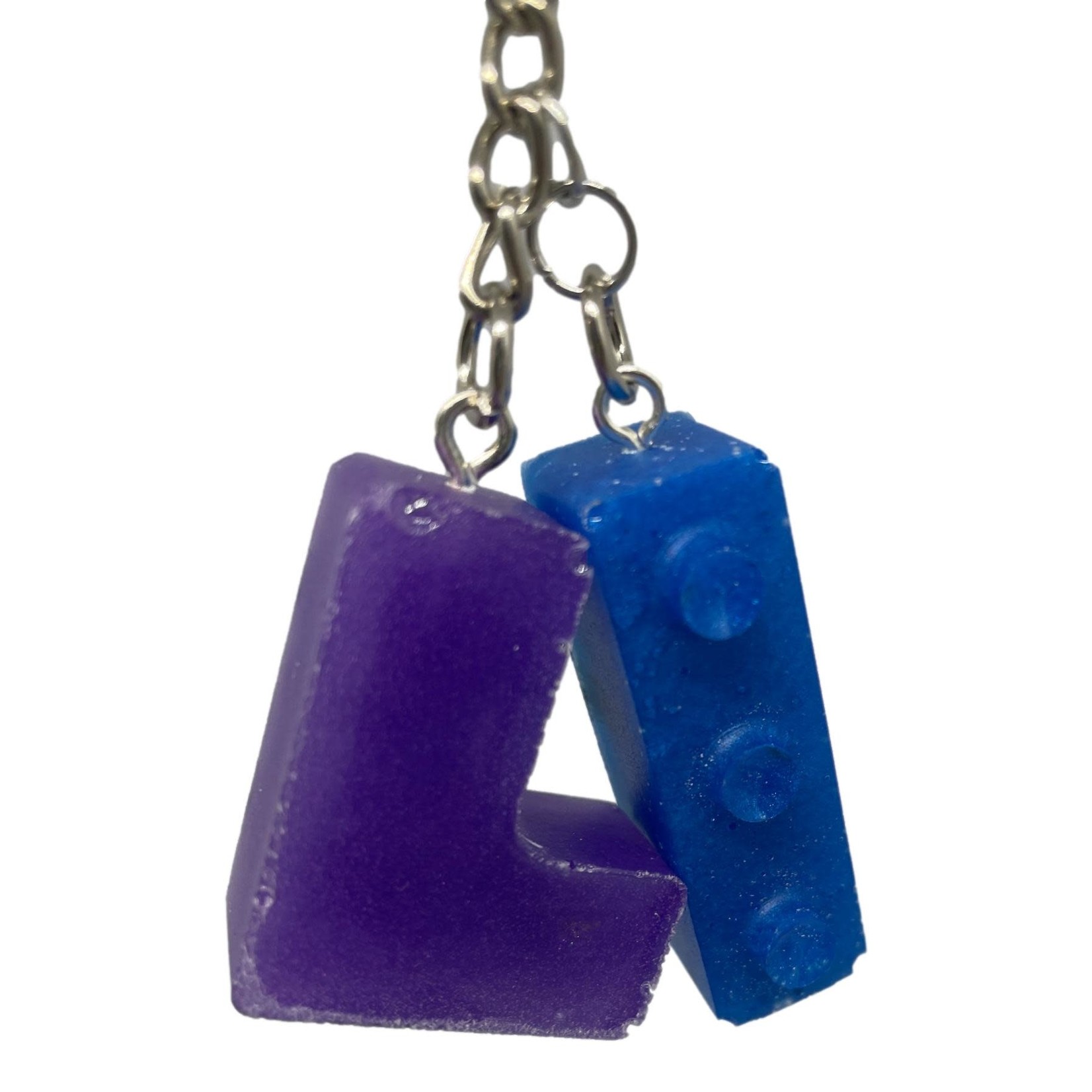 East Coast Sirens Purple & Blue Lego Key Chain