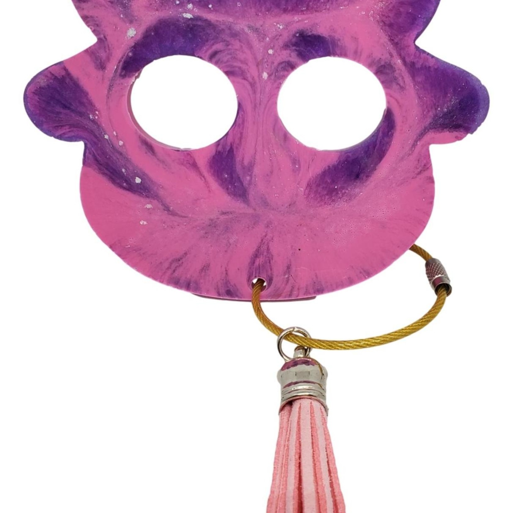 East Coast Sirens Pink & Purple Cow Keychain - Large