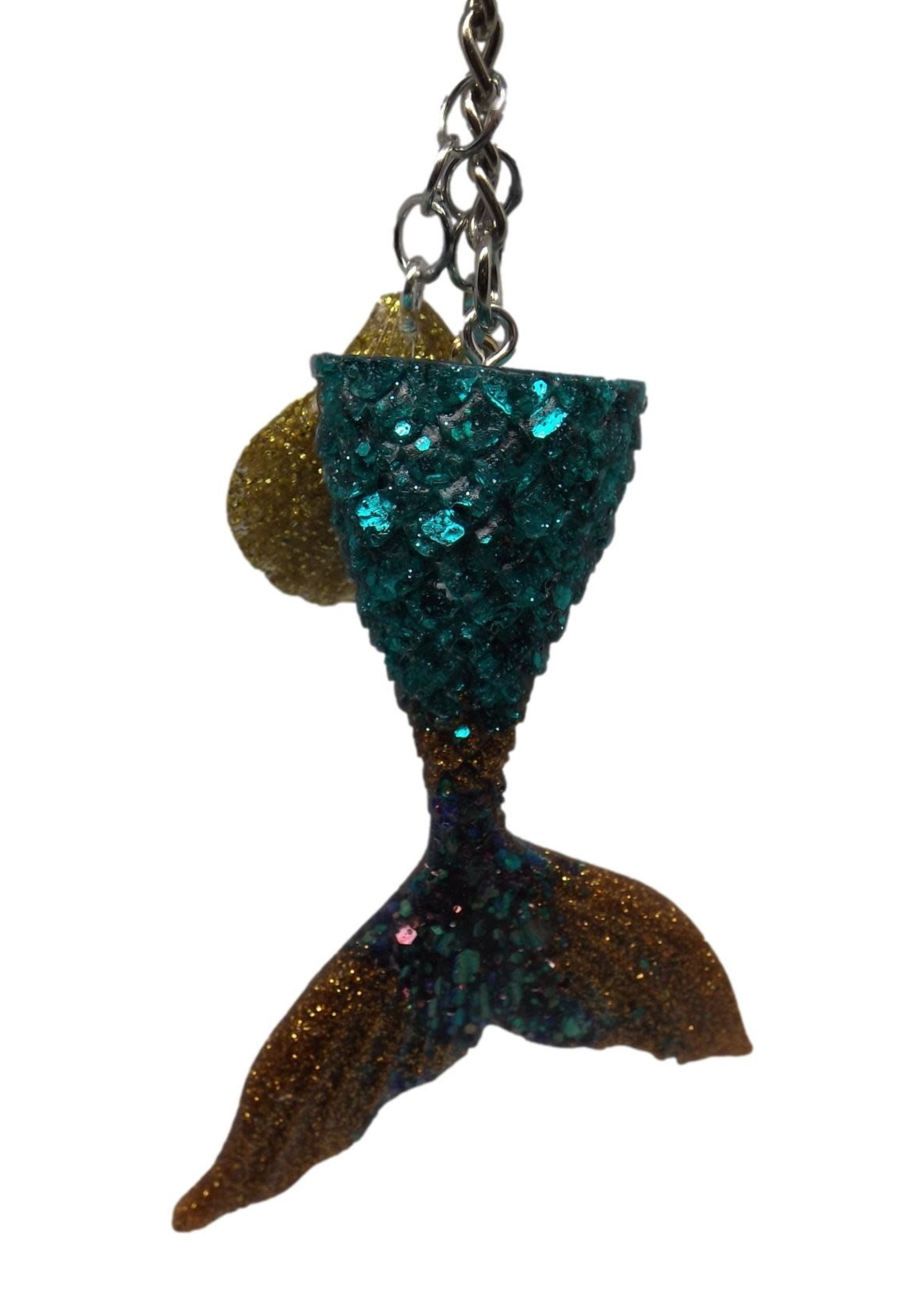 East Coast Sirens Loads of Glitter Mermaid Tail Keychain
