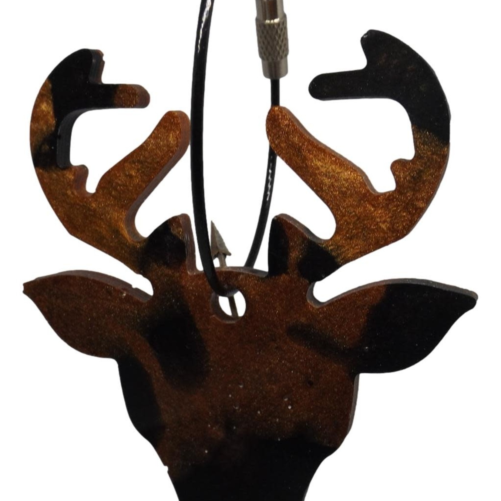 East Coast Sirens Black & Brown Deer Head Keychain