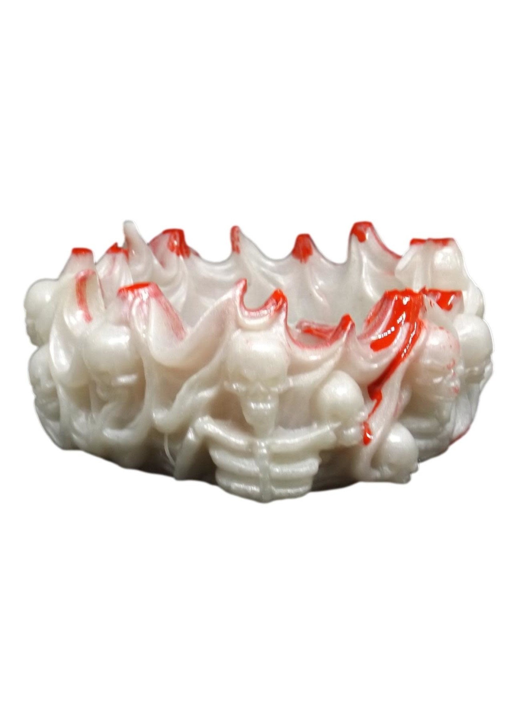 East Coast Sirens Skull Resin Ashtray - White with Blood