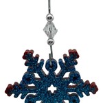 East Coast Sirens Blue Glitter Snowflake Tree Ornament