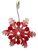 East Coast Sirens White & Red Snowflake Tree Ornament
