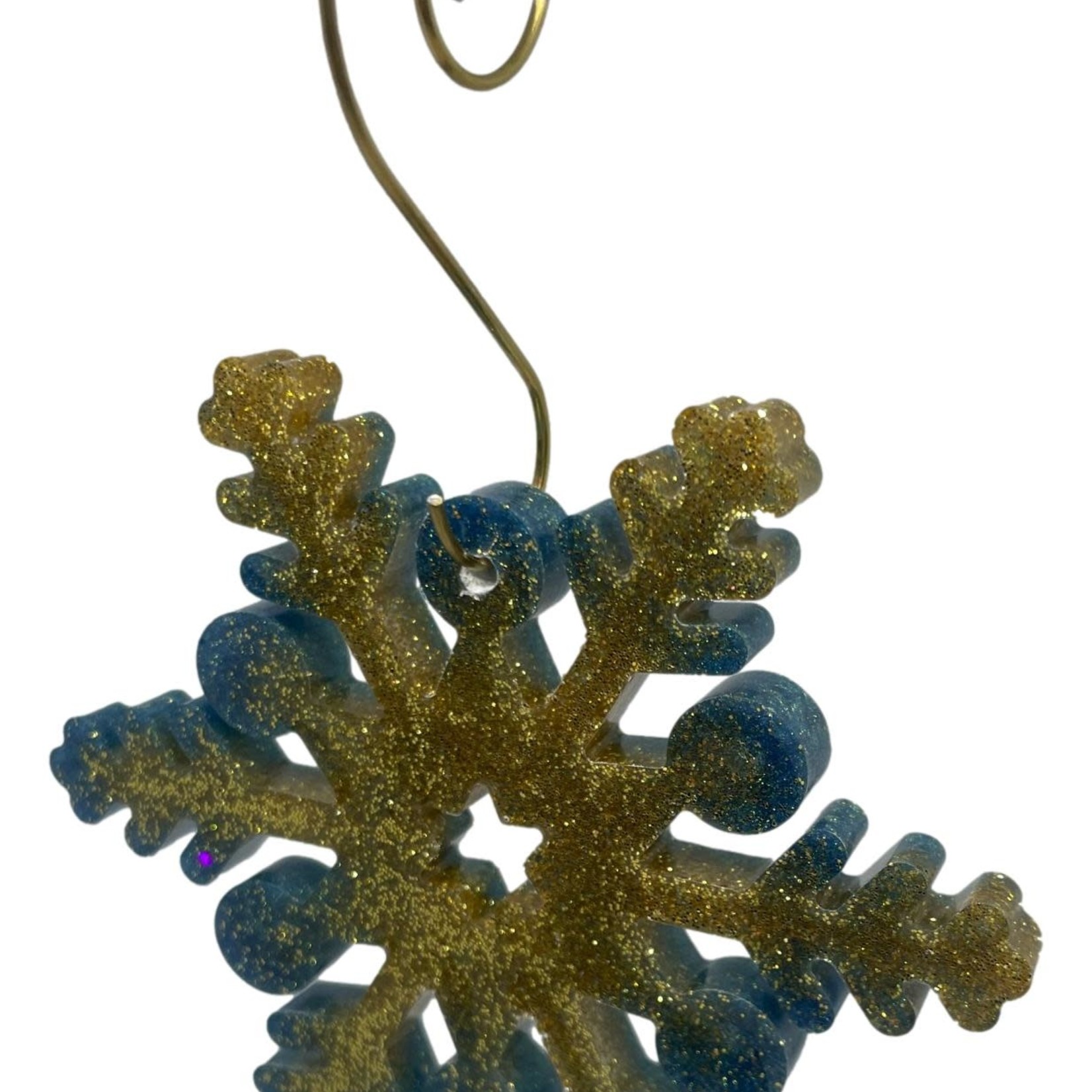 East Coast Sirens Snowflake Tree Ornament Teal & Gold