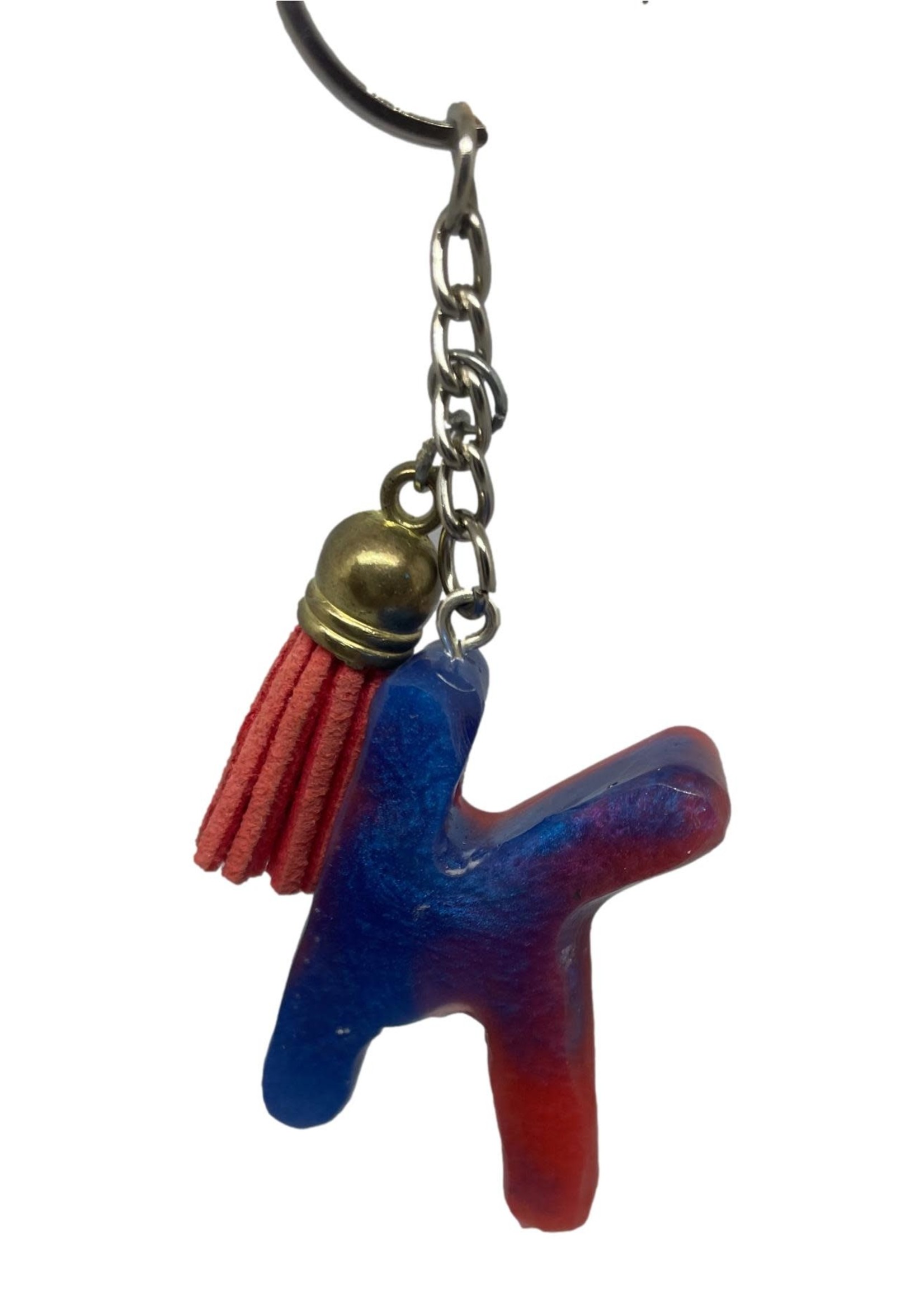 East Coast Sirens Blue and Red Alphabet Key Chain