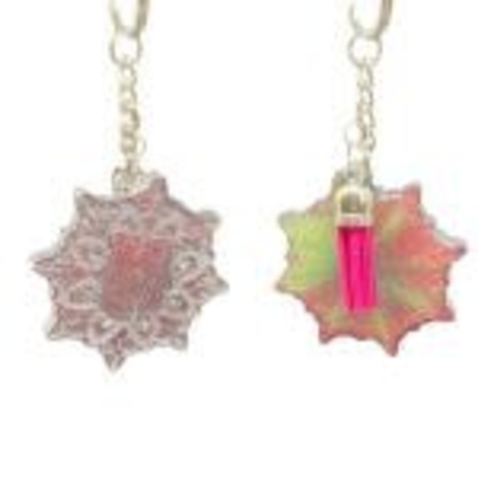 East Coast Sirens Floral 6-pointed Initial Keychain "S-Z"