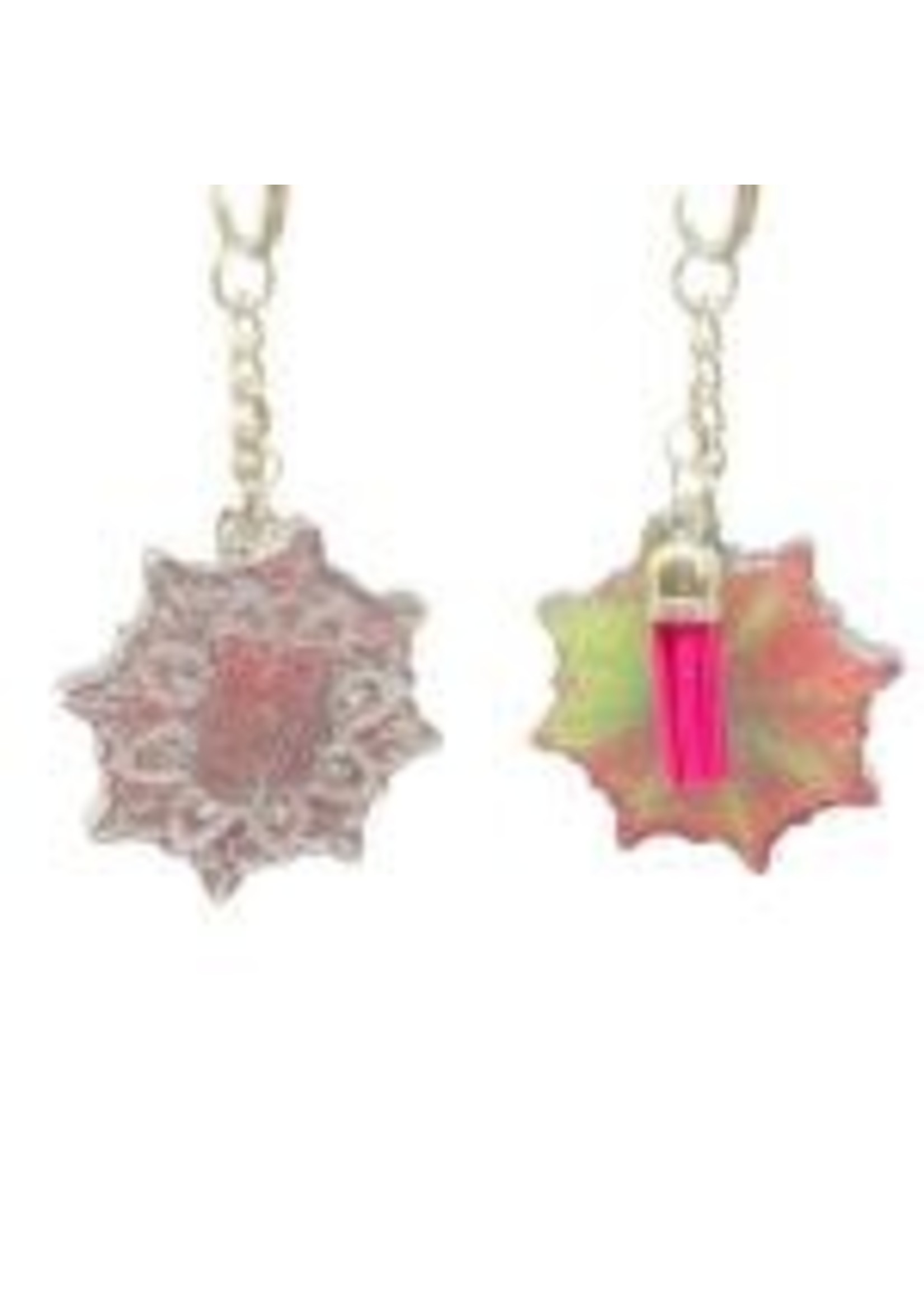 East Coast Sirens Floral 6-pointed Initial Keychain "S-Z"
