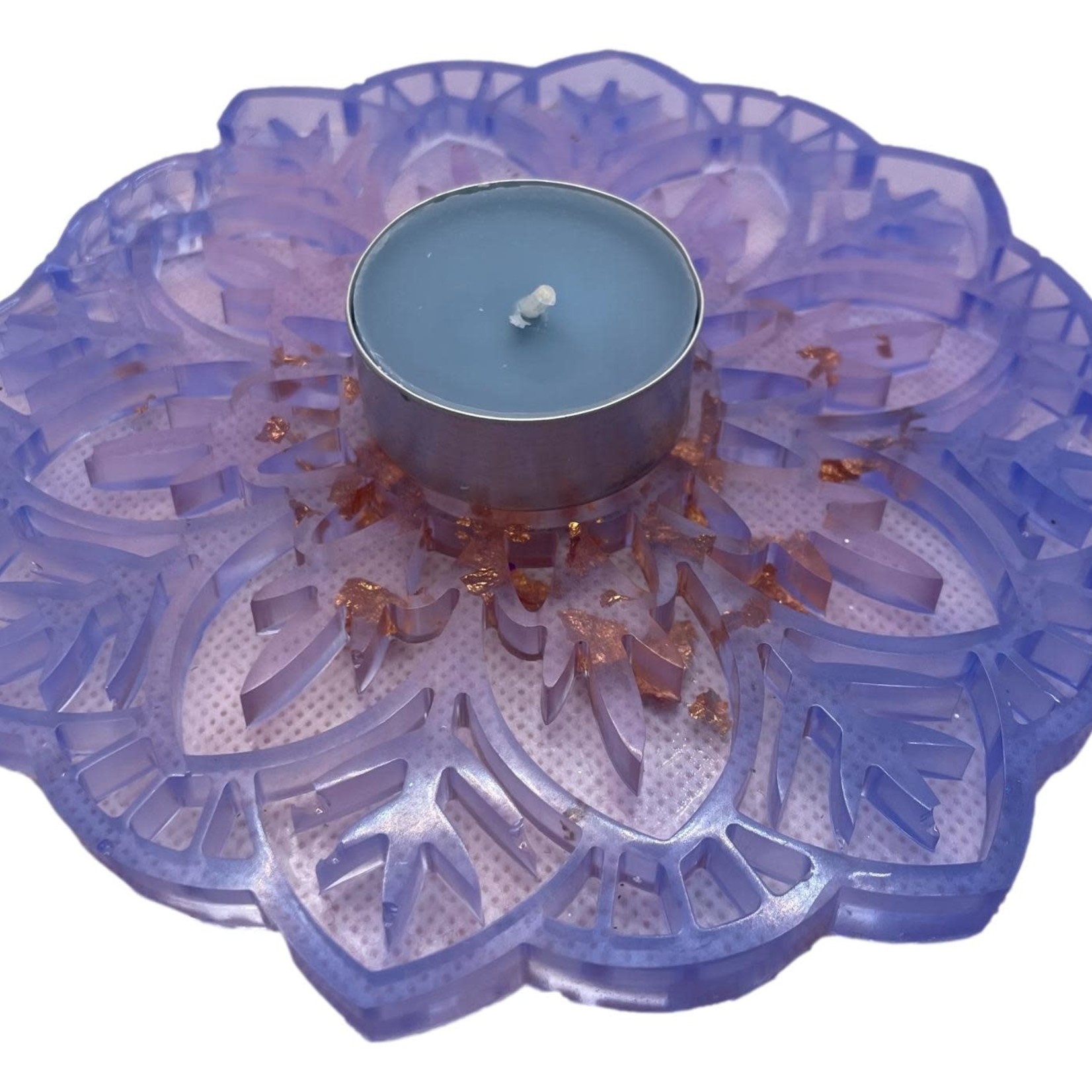 East Coast Sirens Blue Lotus Flower Candle Holder