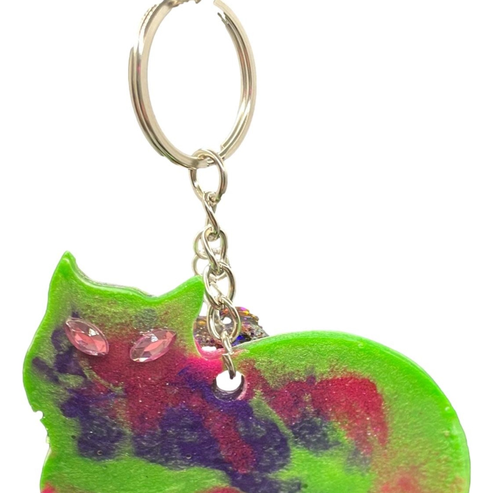 East Coast Sirens Multi-coloured Cat Keychain