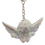East Coast Sirens Mother-of-Pearl Effect Angel Keychain
