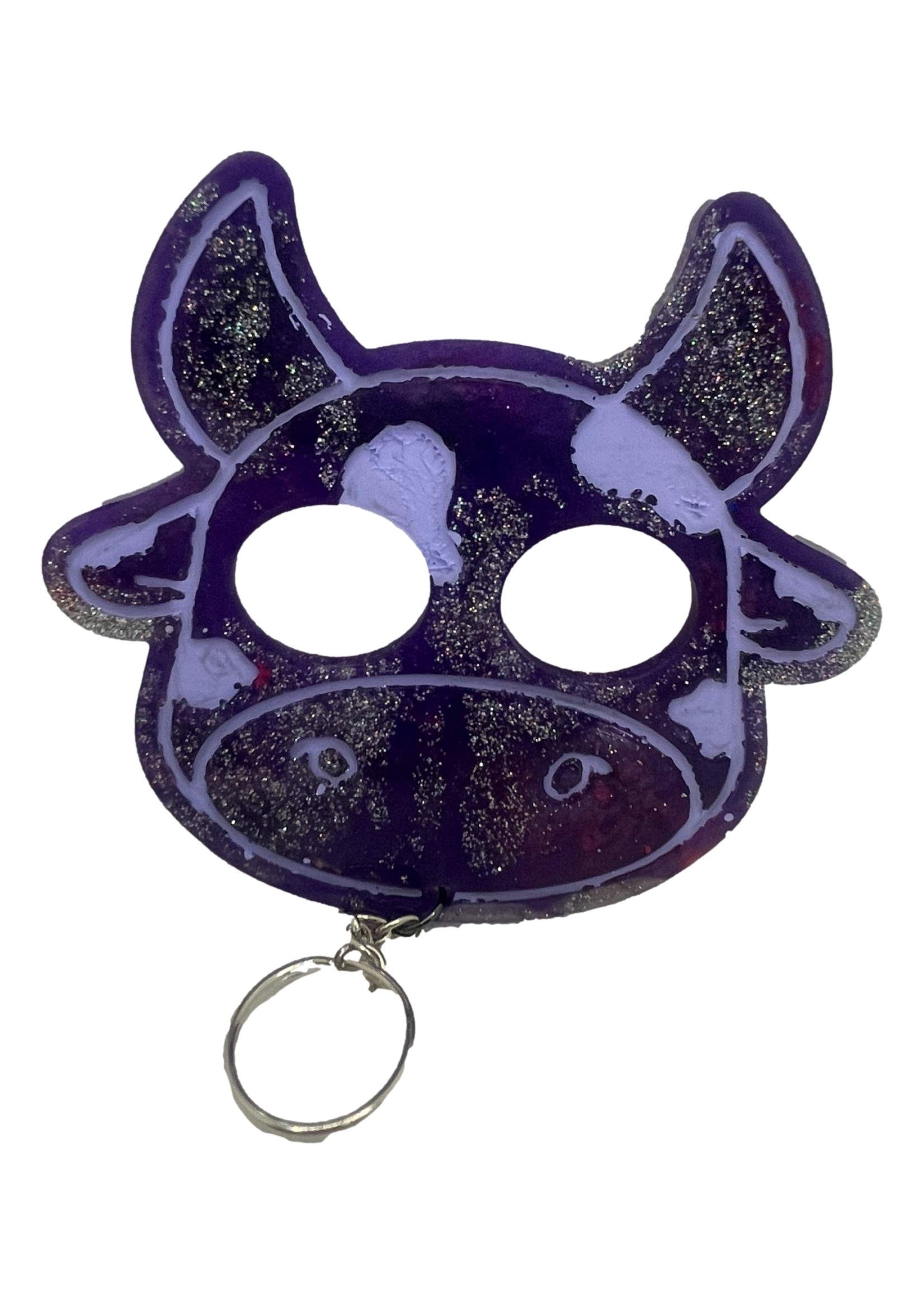 East Coast Sirens Purple & Lavender Cow Self-Defence Keychain