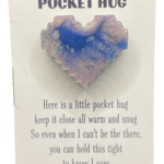 East Coast Sirens Soft Lavender and Blue Pocket Hug Heart