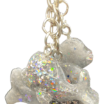 East Coast Sirens Sparkling Silver Whale Family Keychain