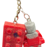 East Coast Sirens Red & Silver Building Block Key Chain
