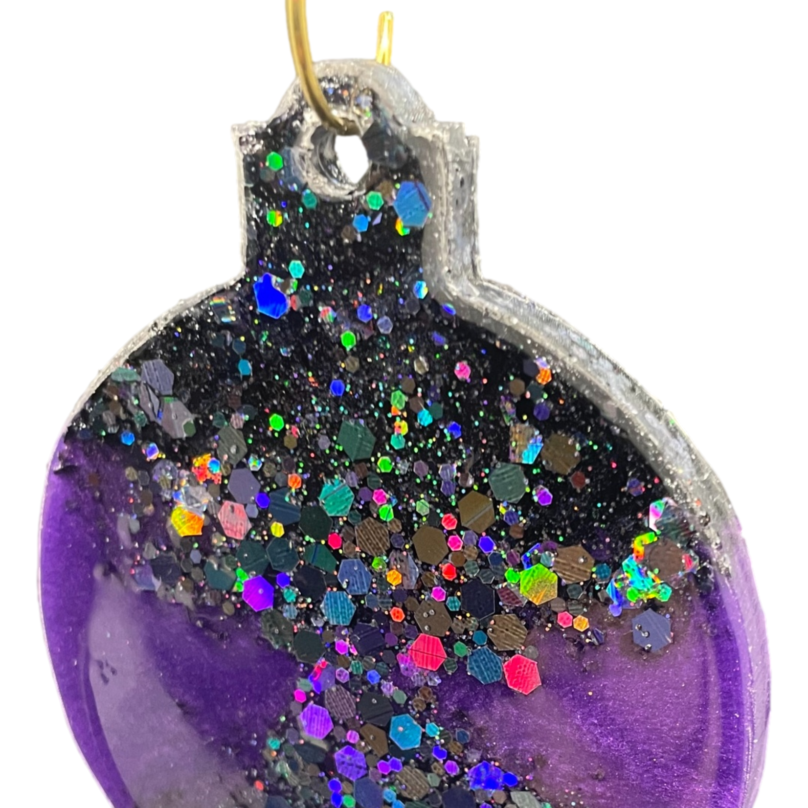 East Coast Sirens Purple with Purple Glitter Ball Ornament
