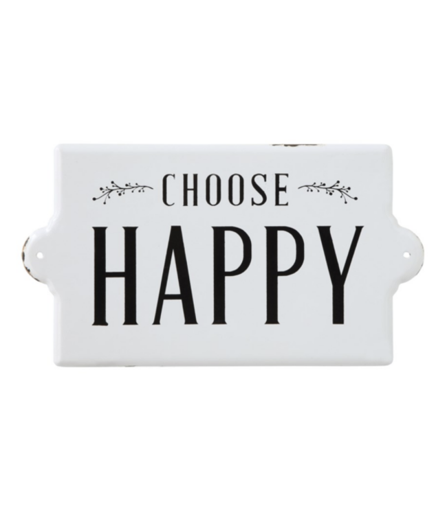 Creative Co-Op Metal Wall Decor "Choose Happy"