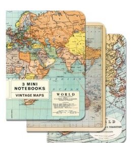 Cavallini & Co. World Maps Mini Notebooks