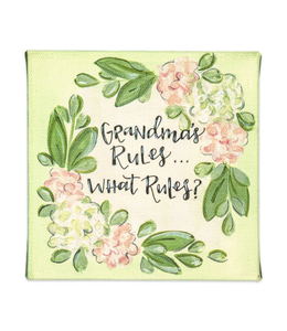 Brownlow GIfts Grandma's Rules Miniature Canvas Sign