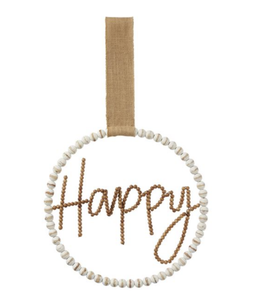 MudPie Happy Door Hanger