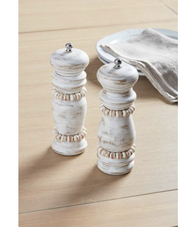 MudPie White Beaded Grinder Set