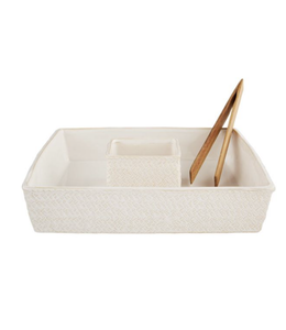 MudPie Basket Weave Chip & Dip Set