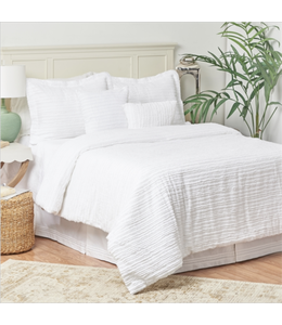 C&F Home Eyelashes White Comforter Set- King