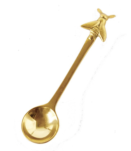 Creative Co-Op 5"L Brass Spoon w/ Bee