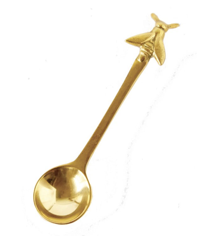 Creative Co-Op 5"L Brass Spoon w/ Bee