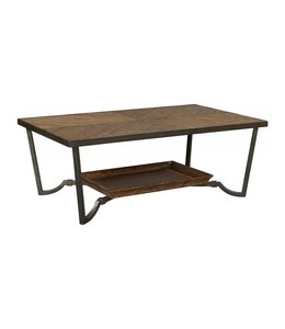 Aspen Home Mosaic Cocktail Table With Wood Top