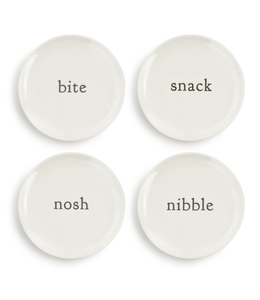 Demdaco Nibble Appetizer Plates - Set of 4