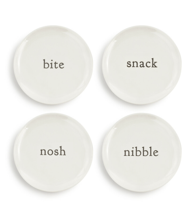 Demdaco Nibble Appetizer Plates - Set of 4