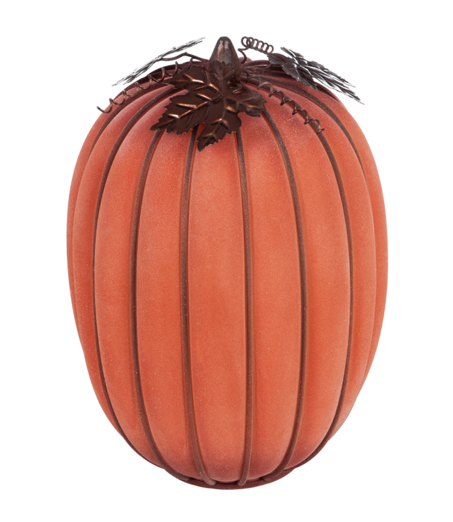 Evergreen LED Battery Operated Glass Pumpkin Large