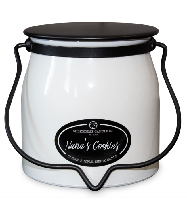 Milkhouse Candle Company Butter Jar 16 oz: Nana's Cookies