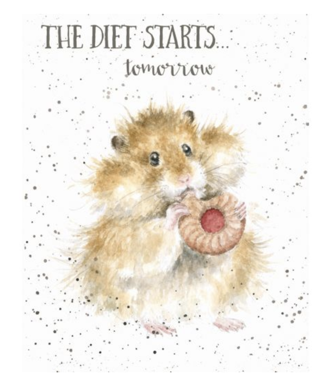 Wrendale Designs The Diet Starts Tomorrow Card