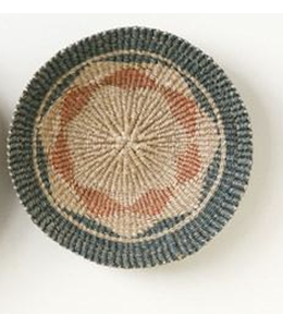 Creative Co-Op 16"Round Hand-Woven Abaca Wall Basket- Green