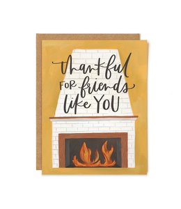 1Canoe2 Friend Fireplace Card