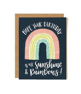 1Canoe2 Sunshine Rainbow Birthday Card