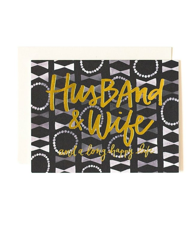 1Canoe2 Husband and Wife Wedding Card