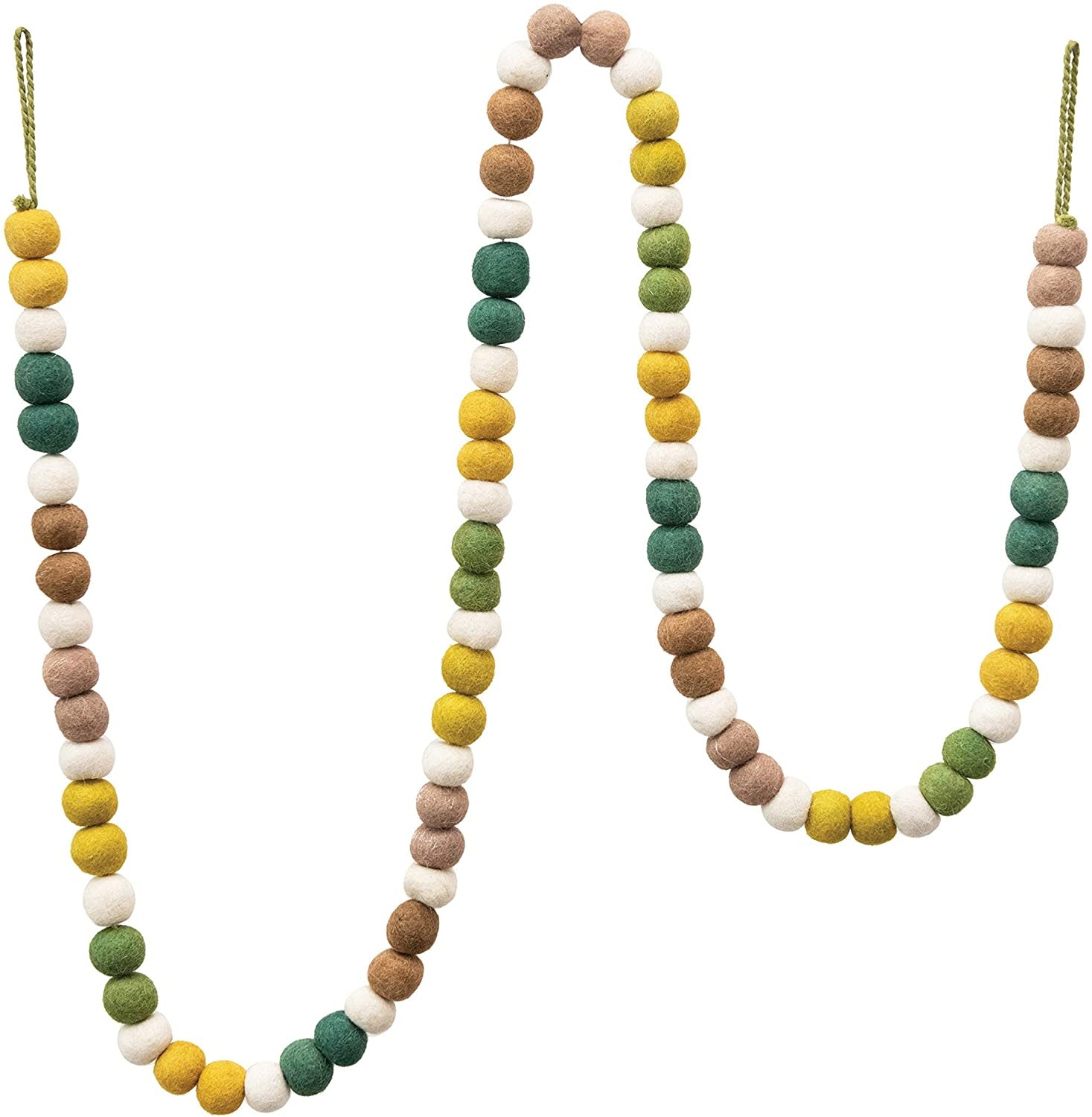 Multicolor Creative Co-Op 96 Wool Felt Ball Garland Multicolor Creative Co-Op 96 Wool Felt Ball Garland