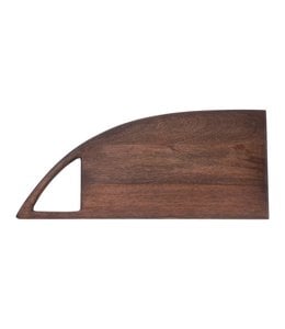 Bloomingville 20"L x 9"W Mango Wood Cheese/Cutting Board with Handle, Walnut Finish