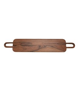 Creative Co-Op Acacia Wood Cheese/Cutting Board with Handles