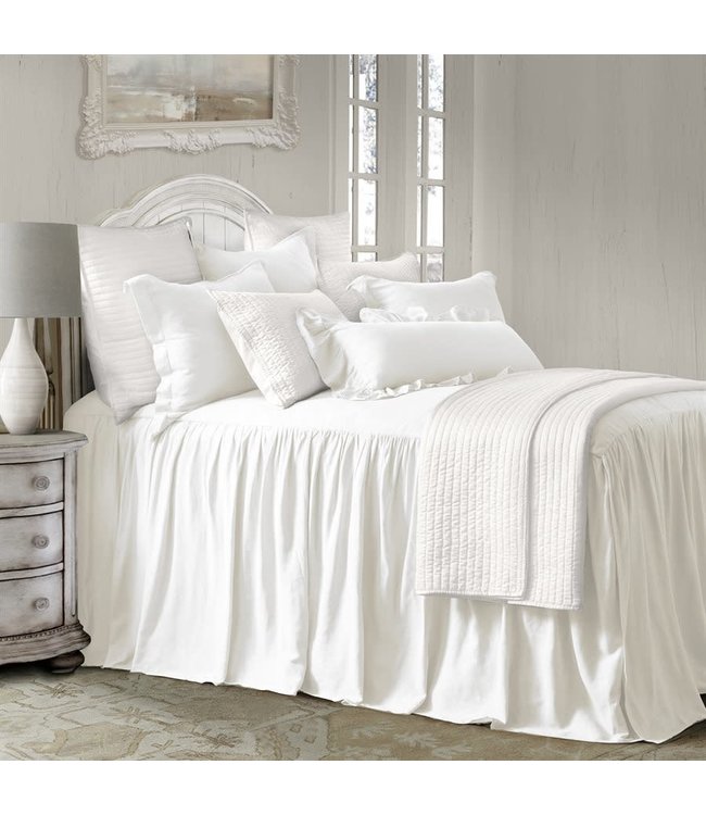 Hiend Accents Luna Bedspread Set White- Super Queen