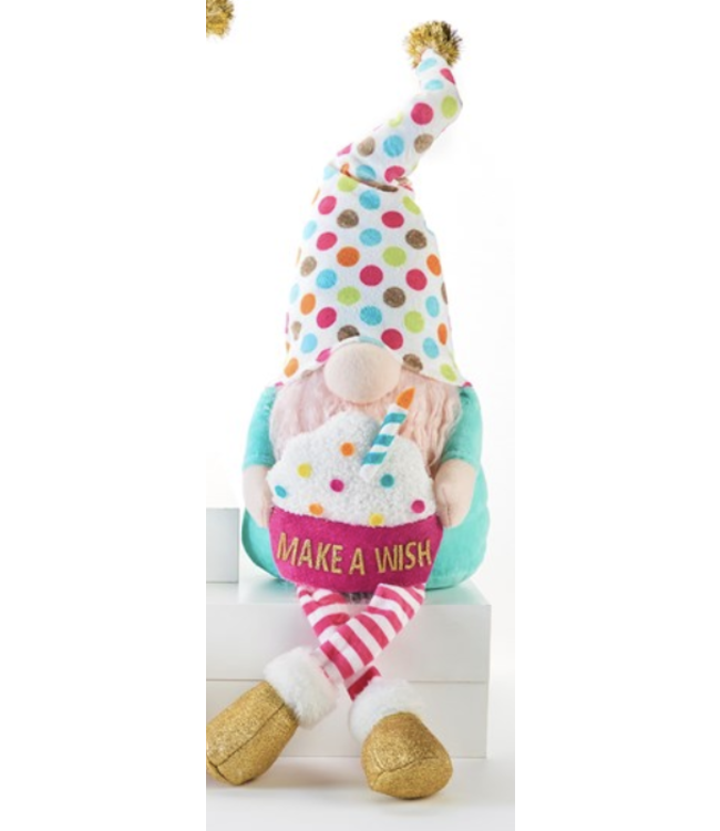 Birthday Cupcake Gnome Sitter