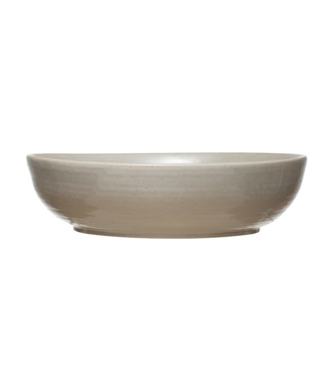 Bloomingville Stoneware Serving Bowl, Reactive Glaze, Bone Color - Each Varies