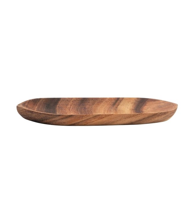 Creative Co-Op Acacia Wood Serving Tray, 8"L x 2"W