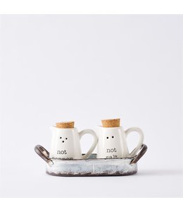 MudPie Not Salt & Pepper Caddy Set