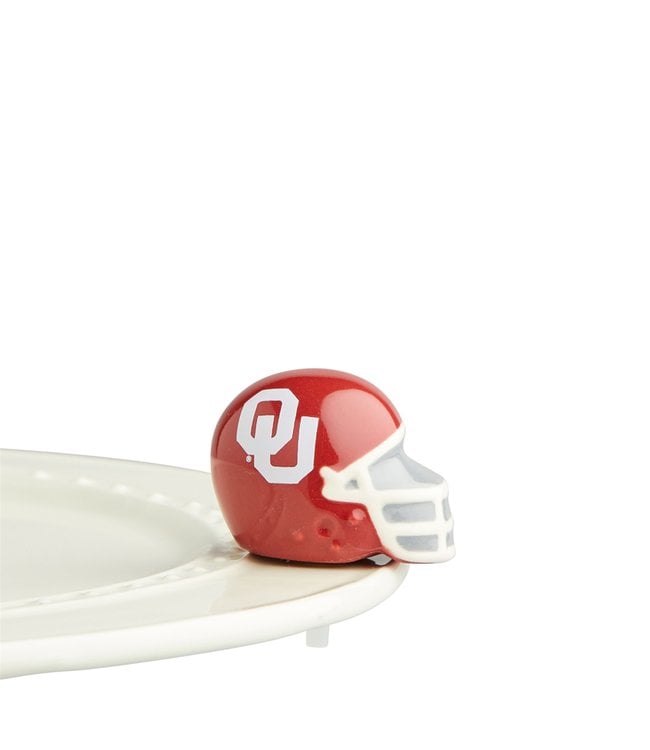 Nora Fleming Mini "OU" Oklahoma University Helmet